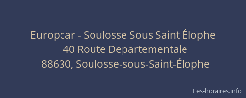 Europcar - Soulosse Sous Saint Élophe