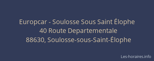 Europcar - Soulosse Sous Saint &Eacute;lophe