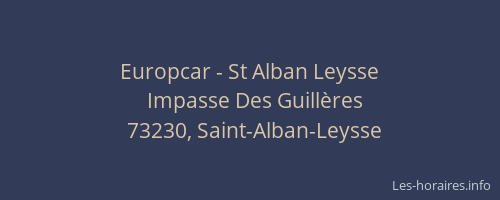 Europcar - St Alban Leysse