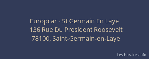 Europcar - St Germain En Laye