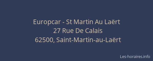 Europcar - St Martin Au Laërt