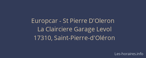 Europcar - St Pierre D'Oleron