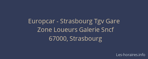 Europcar - Strasbourg Tgv Gare