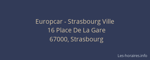 Europcar - Strasbourg Ville