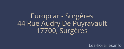Europcar - Surgères