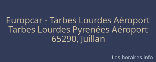 Europcar - Tarbes Lourdes Aéroport