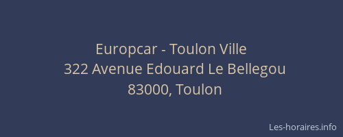 Europcar - Toulon Ville