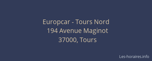 Europcar - Tours Nord