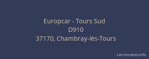 Europcar - Tours Sud