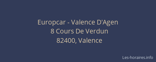 Europcar - Valence D'Agen