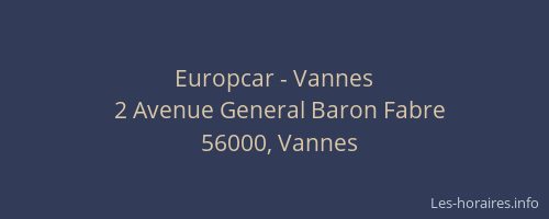 Europcar - Vannes
