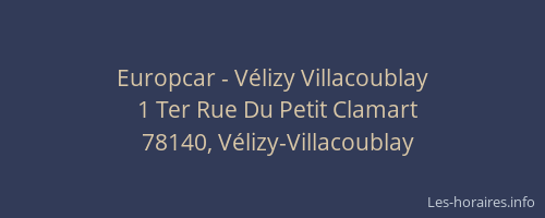 Europcar - V&eacute;lizy Villacoublay