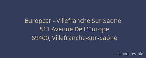 Europcar - Villefranche Sur Saone