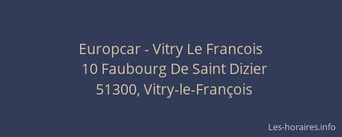 Europcar - Vitry Le Francois