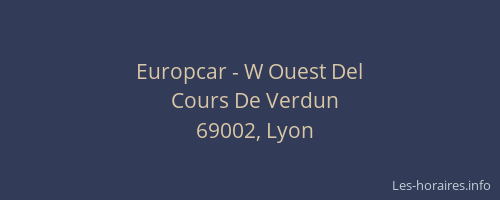 Europcar - W Ouest Del