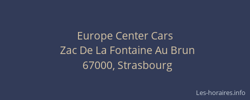 Europe Center Cars