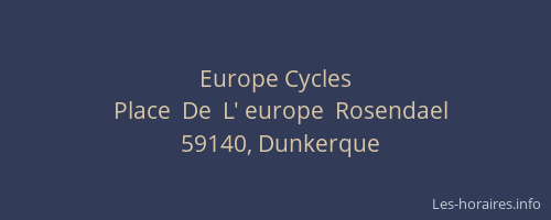 Europe Cycles