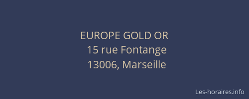 EUROPE GOLD OR