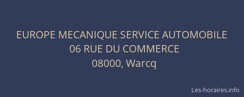 EUROPE MECANIQUE SERVICE AUTOMOBILE