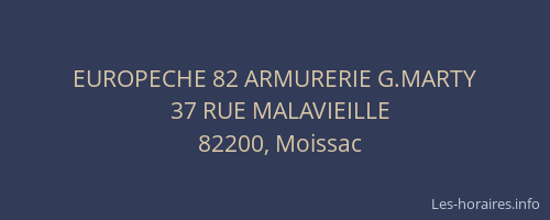EUROPECHE 82 ARMURERIE G.MARTY