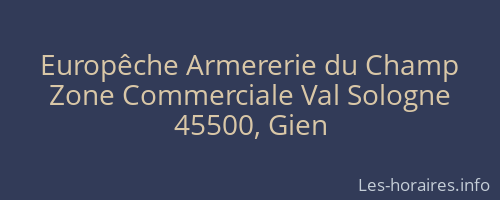Europêche Armererie du Champ