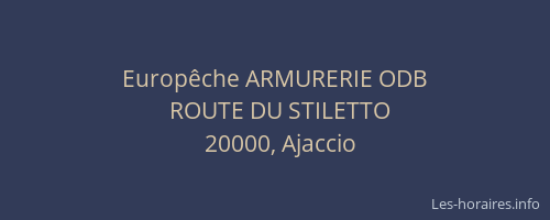 Europêche ARMURERIE ODB