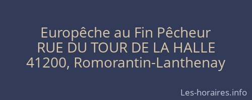 Europêche au Fin Pêcheur