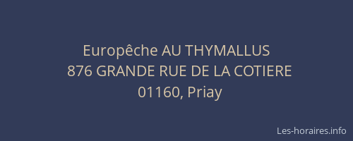 Europêche AU THYMALLUS