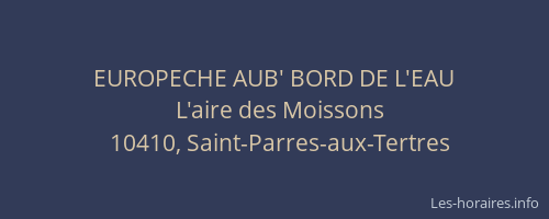 EUROPECHE AUB' BORD DE L'EAU