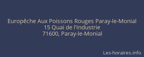 Europêche Aux Poissons Rouges Paray-le-Monial