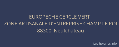 EUROPECHE CERCLE VERT
