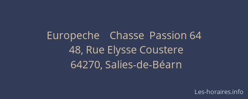 Europeche    Chasse  Passion 64