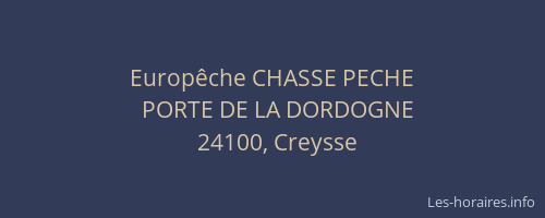 Europêche CHASSE PECHE