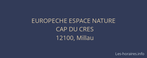 EUROPECHE ESPACE NATURE
