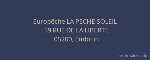 Europêche LA PECHE SOLEIL