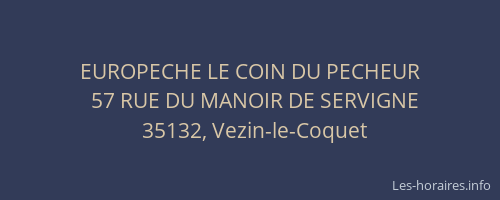 EUROPECHE LE COIN DU PECHEUR