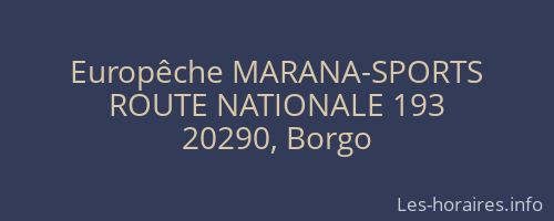 Europêche MARANA-SPORTS