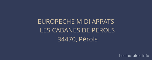 EUROPECHE MIDI APPATS