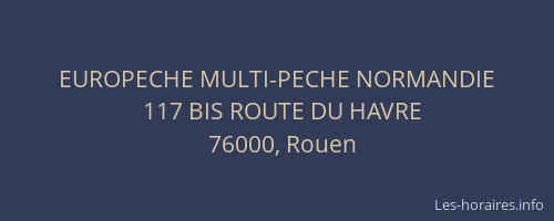 EUROPECHE MULTI-PECHE NORMANDIE