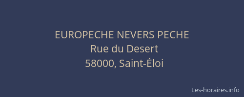 EUROPECHE NEVERS PECHE