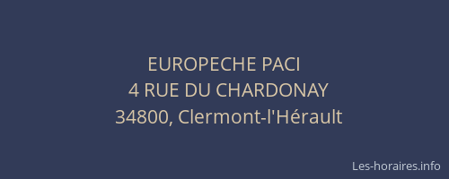 EUROPECHE PACI