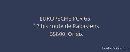 EUROPECHE PCR 65
