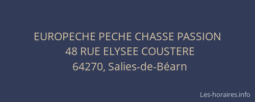 EUROPECHE PECHE CHASSE PASSION