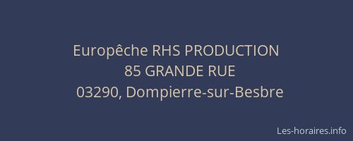 Europêche RHS PRODUCTION