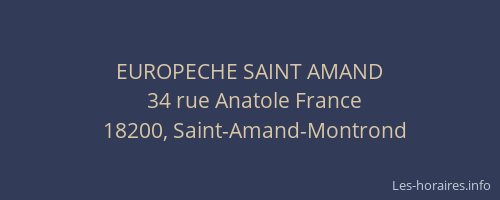 EUROPECHE SAINT AMAND