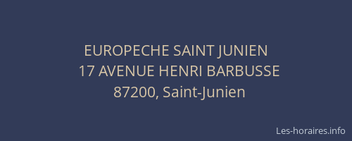 EUROPECHE SAINT JUNIEN