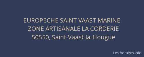 EUROPECHE SAINT VAAST MARINE