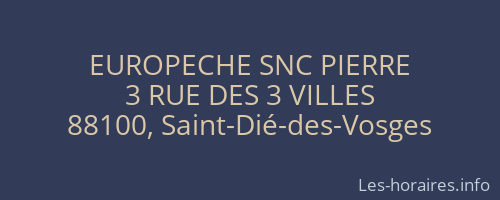 EUROPECHE SNC PIERRE