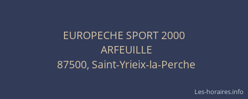 EUROPECHE SPORT 2000