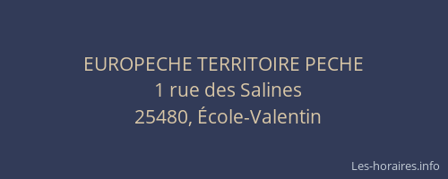 EUROPECHE TERRITOIRE PECHE